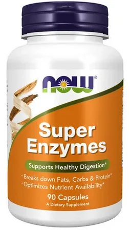 NOW Super Enzymes — 90 capsules packaging