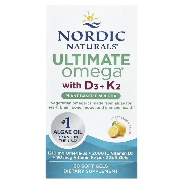 Nordic Naturals Ultimate Omega Plant-Based With D3 + K2 — product packaging