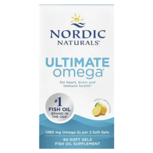 Nordic Naturals Ultimate Omega, 60 Lemon softgels container