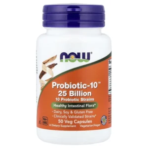 NOW Probiotic-10 25 Billion product packaging