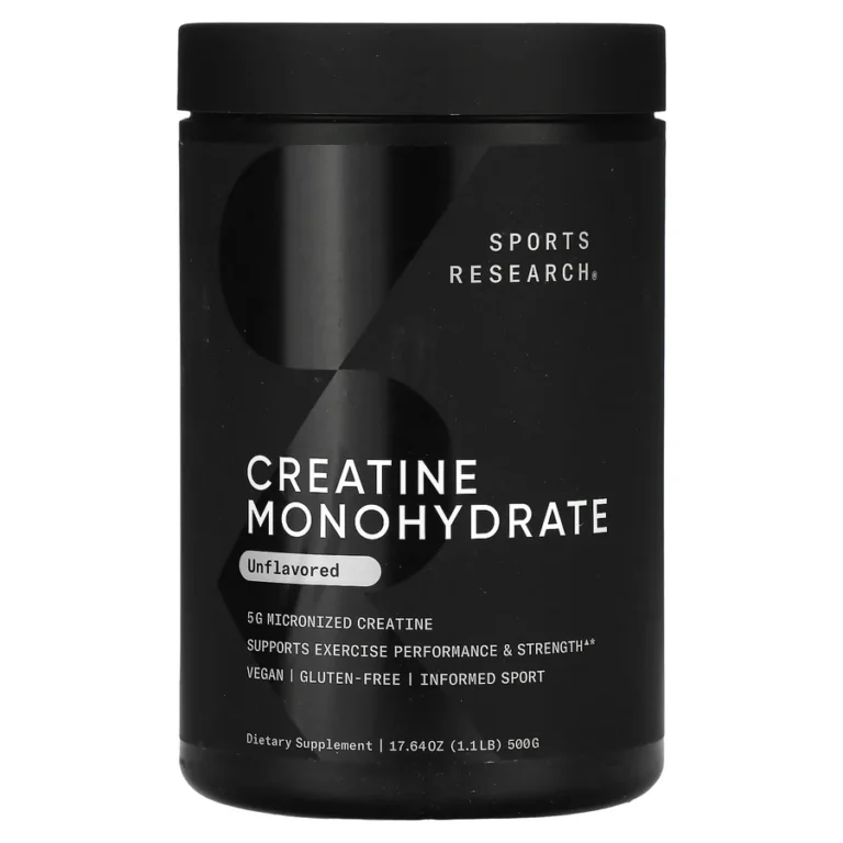 Sports Research Creatine Monohydrate 500 g — product packaging