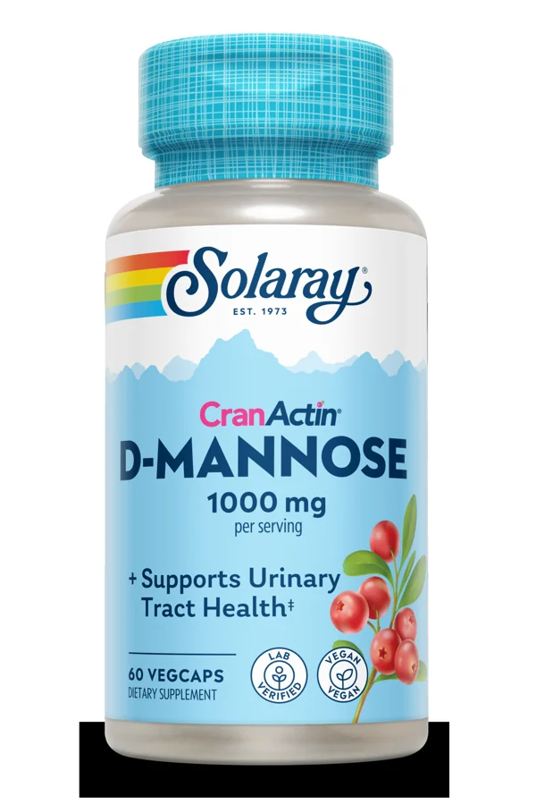 Solaray D-Mannose with CranActin 1000 mg — product packaging