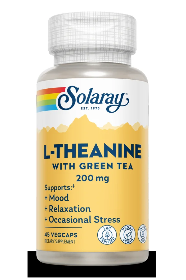 Solaray L-Theanine 200 mg — product packaging